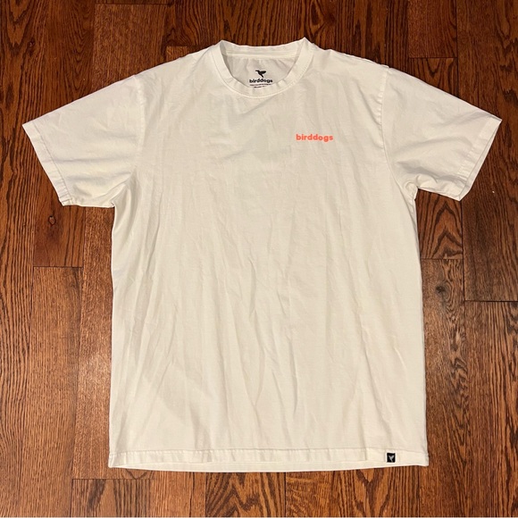 Birddogs Short Sleeve T Shirt Men’s Large White Blue Paisley Stretch Soft - Picture 2 of 8